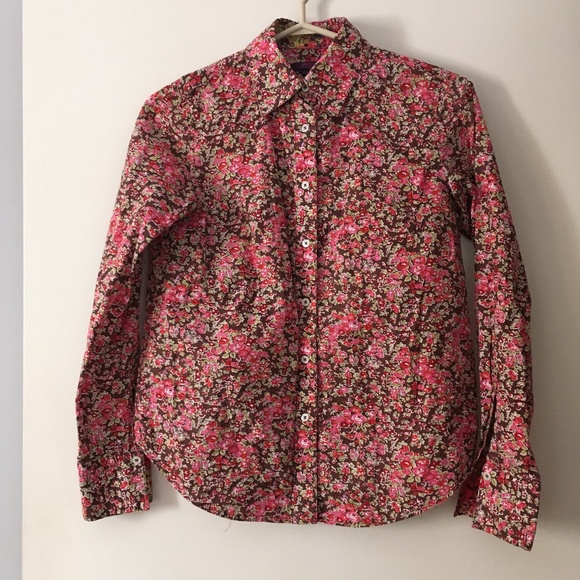LIBERTY ART FABRICS Multicolor Rose Print Cotton shirt XS - Picture 1 of 5
